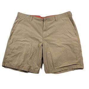 Columbia Sportwear Shorts Men's 42 Tan Beige‎ Button 10in. Summer Regular-Fit